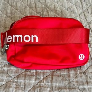 RARE-Educator RED Wordmark, Lululemon Everywhere Belt Bag, Good Used Condition